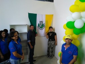 Bandeira de Arapiraca em um evento com o espírito e o povo da cidade