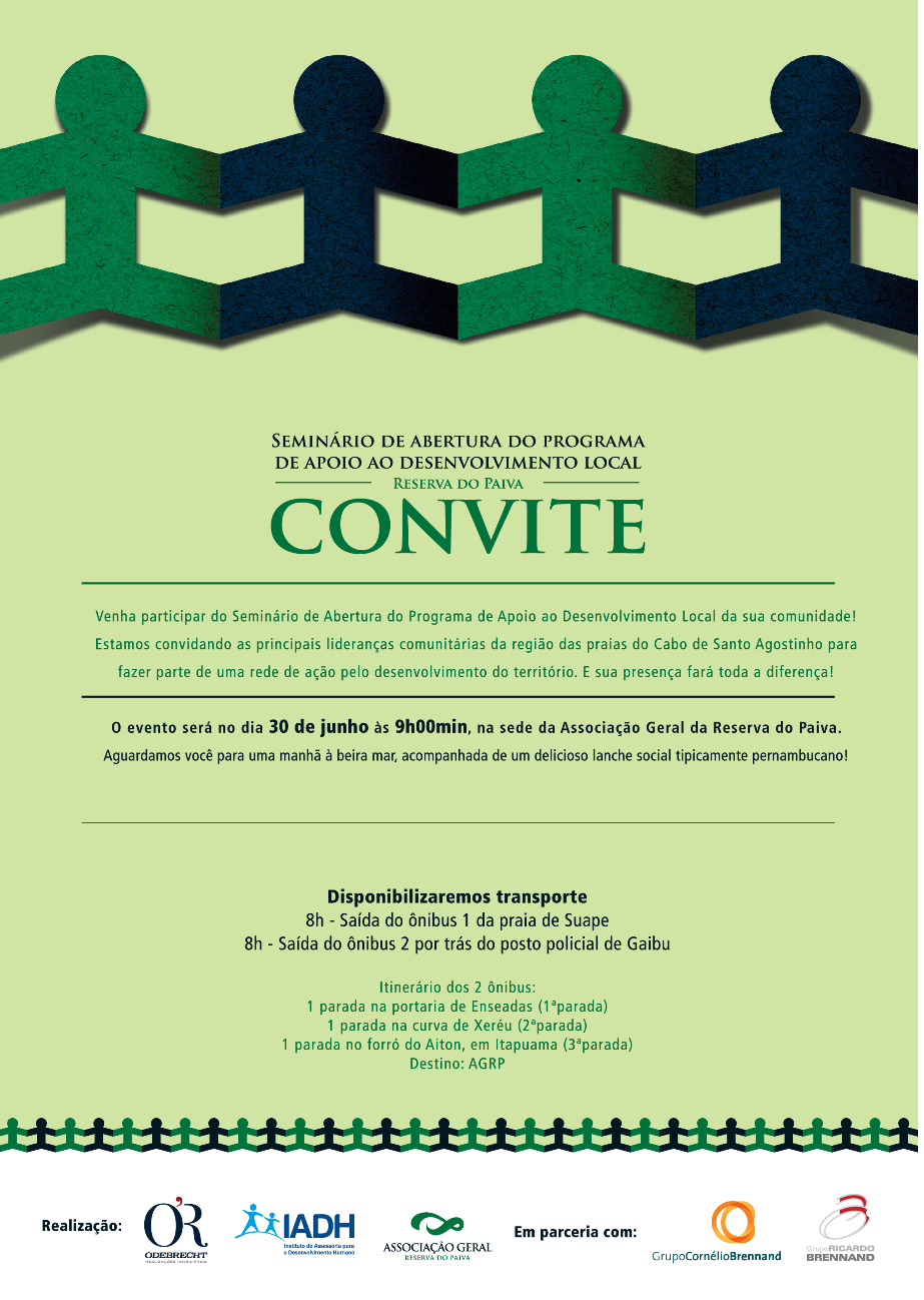 Você está visualizando atualmente IADH realiza Seminário de Abertura do Programa de Apoio ao Desenvolvimento Local da Reserva do Paiva